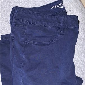 Navy blue jeggings from American Eagle